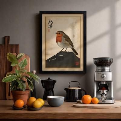 Perched Robin Japandi - Print