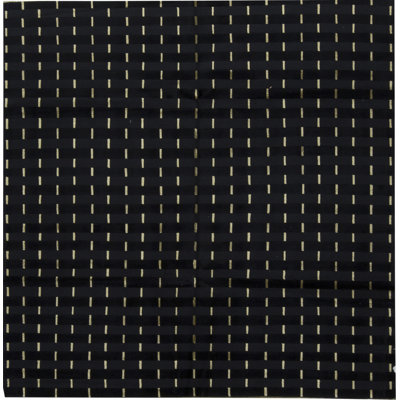 Hand-Knotted High-Quality Black Square Area Rug