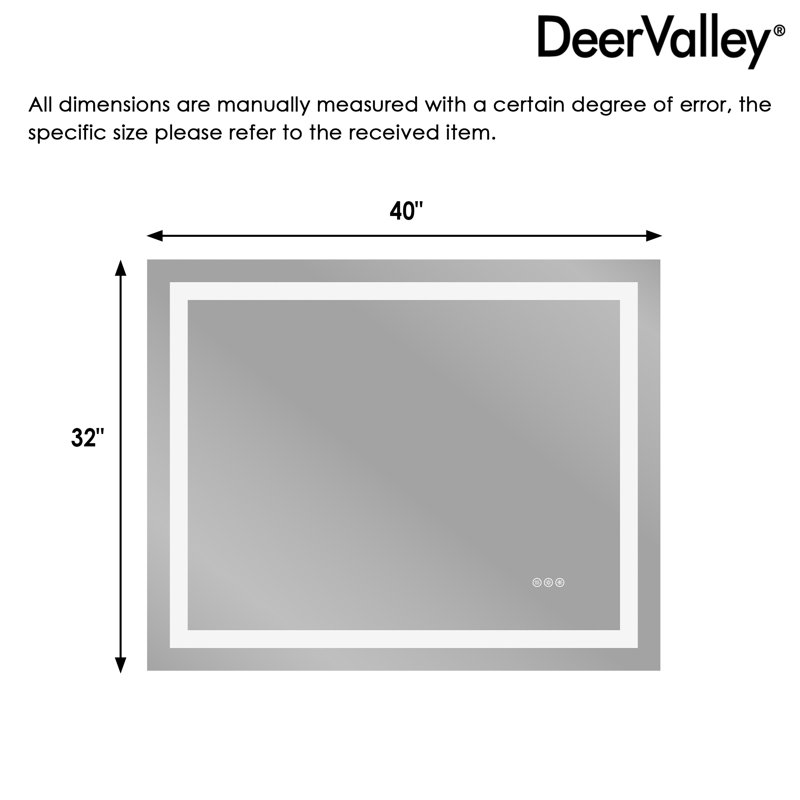 Miroir de salle de bain DeerValley, 32 po x 40 po