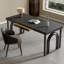 Bureau en pierre noire avec tiroirs-248327120