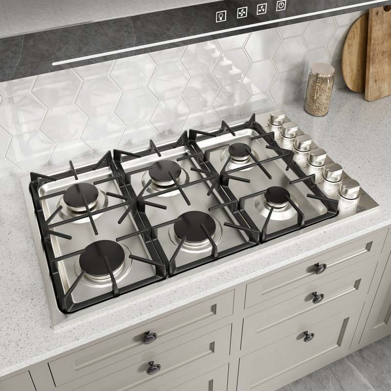 Ge 36" Gas Cooktop with 6 Burners