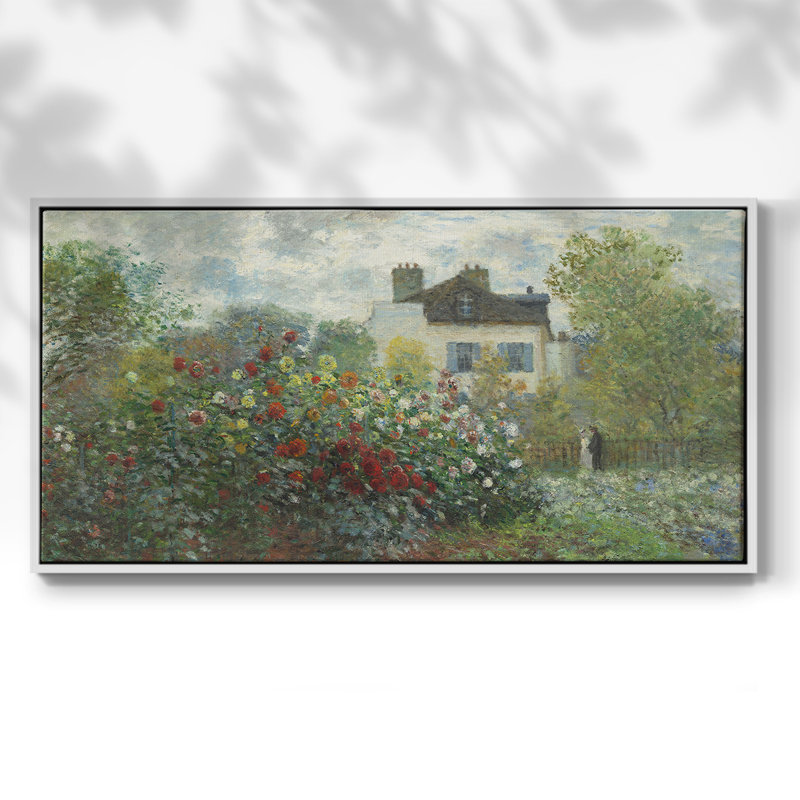 Série paysage - CCXLI- Toile tendue avec châssis tendue, prête à être accrochée, H 25 po x l 49 po, Blanc
