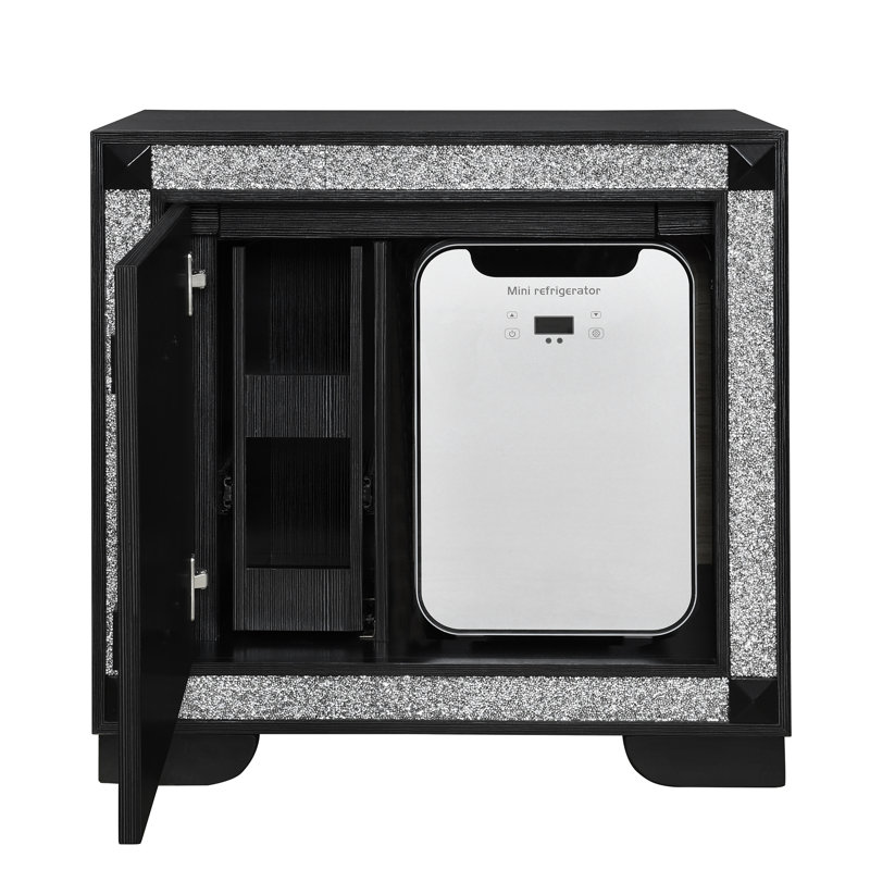 Table de chevet gris anthracite avec refroidisseur intégré et haut-parleur Bluetooth | Idée de cadeau, Gris anthracite