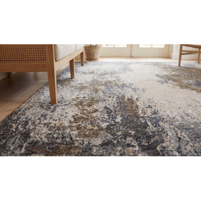 Tapis en laine noué à la main de couleur galaxie, gris clair, luxueux et élégant pour ajouter une sophistication moderne à votre décor de salon, de chambre à coucher, de bureau ou de maison