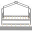 Lit simple en bois gris avec lit gigogne, conception spéciale, matériau en bois de pin, taille de sommeil confortable et polyvalente, structure en pin, hauteur de 62,8 po pour la chambre à coucher-58550245