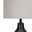 Lampe de table - 24 po de hauteur, matériau en béton noir, abat-jour gris-1674763614