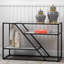 Aaliyahmarie 120cm Console Table for Living Room Furniture, 3 Tier Metal Hallway Table in Black Finish