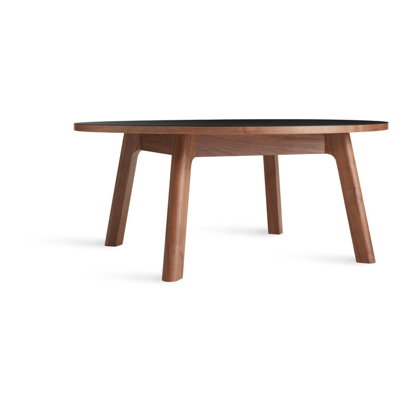 Apt Coffee Table, Black Top/Walnut Base