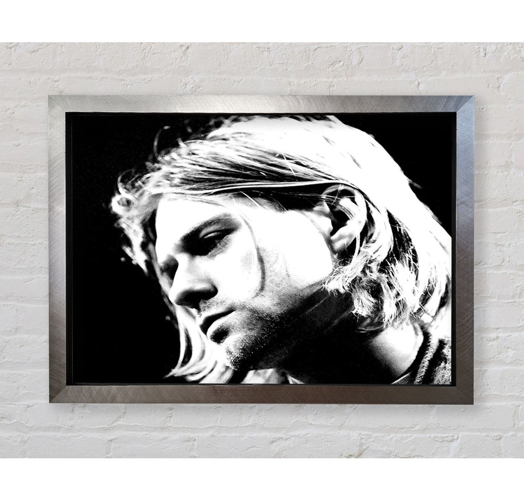 Kurt Cobain Gesicht - Einzelner Bilderrahmen Kunstdrucke