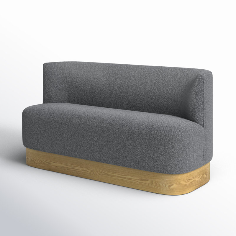 Krista Upholstered Dining Bench, Charcoal