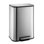 Stainless Steel Garbage Can With Lid, Step-On Pedal And Inner Bucket, Rectangular Trash Can For Kitchen