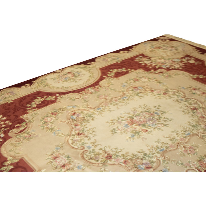 Handmade Silk and Wool Area Rug