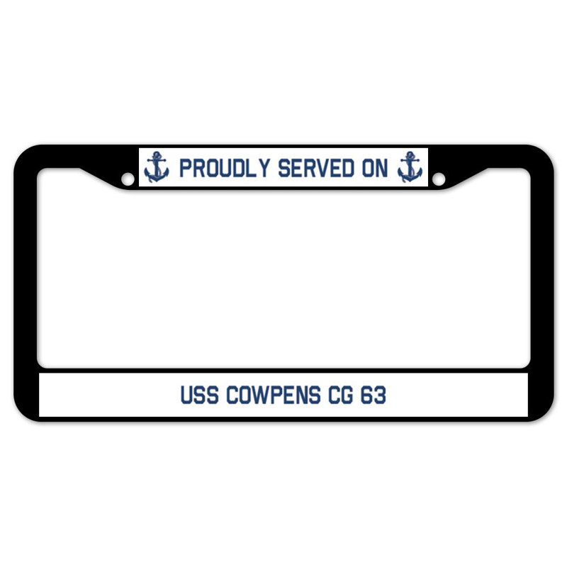 Fièrement servi sur un cadre de plaque USS COWPENS CG 63