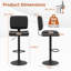 Swivel Upholstered Adjustable Height Bar Stool