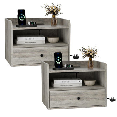 40 cm W Solid Wood Bedside Table