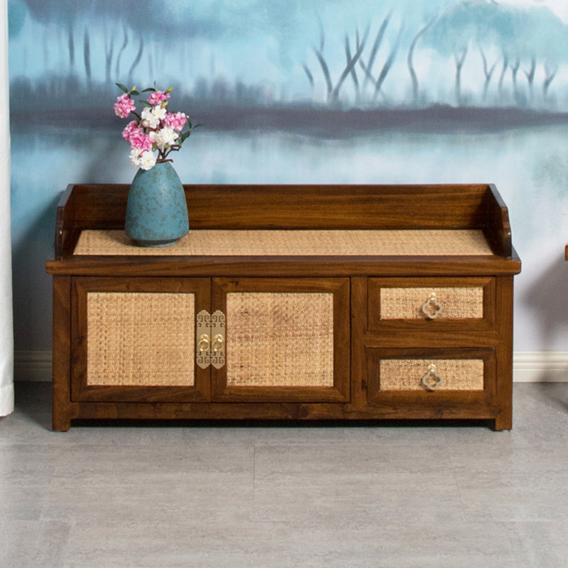 Nouveau tabouret chinois pour chaussures, Brun clair
