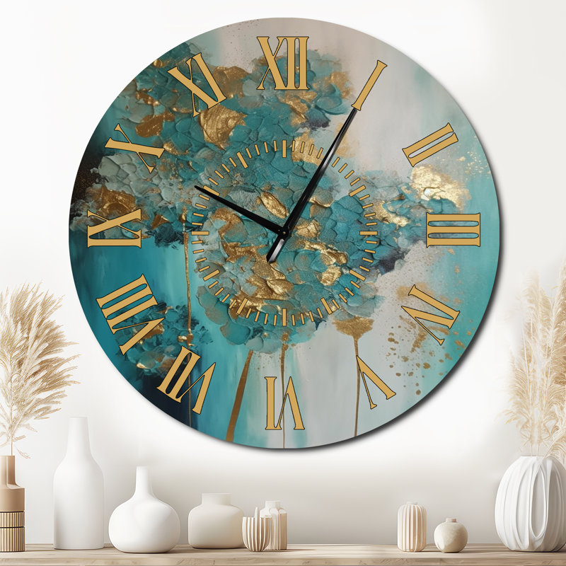 Horloge murale hortensia, Surdimensionné