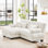 Living Room Chenille Piece Option - 2 Seater With Lumbar Pillows, Throw Convertible , Couch For Space Decoration With Elegant