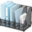 Metal Desk File Organizers With 5 Vertical Compartments For Office, Home-436029280