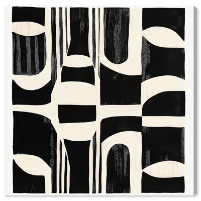 Art abstrait noir sur toile noir