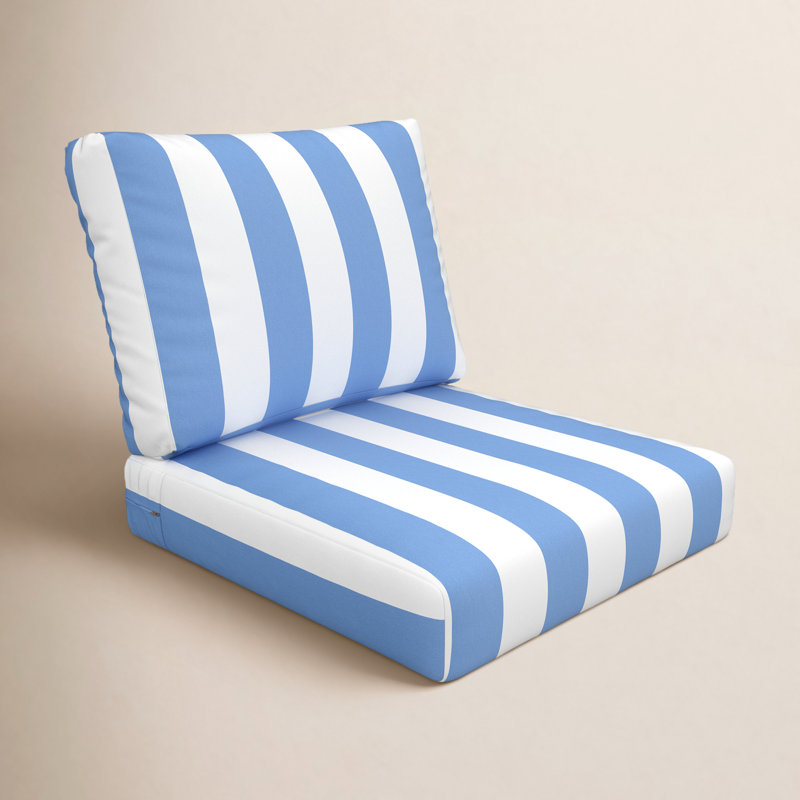 Coussin de siège Amala Sunbrella, L 25 po x P 5 po, Sunbrella refuge océan