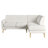 Gomez Sofa Bumper Sectional Cream