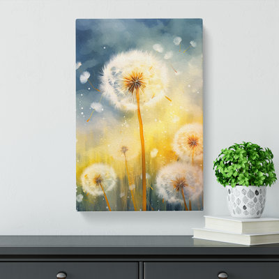 Dandelion Colour Field - Wrapped Canvas