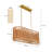 Dimmable Natural Rattan Kitchen Island Chandelier Pendant