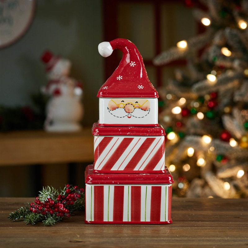 Ceramic Stacking Santa Character