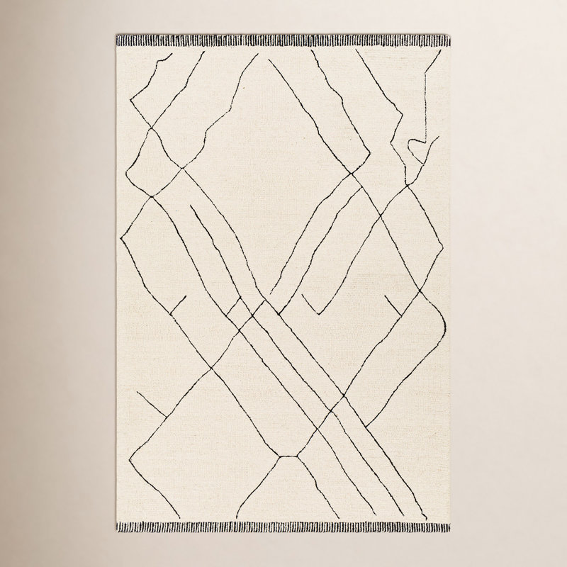 Isla Hand Tufted Wool Moroccan Indoor Rug, Rectangle 6' x 9'