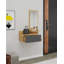 Exie 60cm Wall-Mounted Console Table with Drawer, Shelf and Mirror