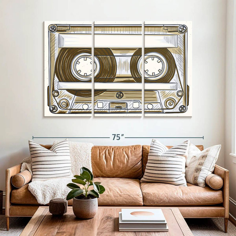 Abarca Audio Cassette, 42" H x 65" W