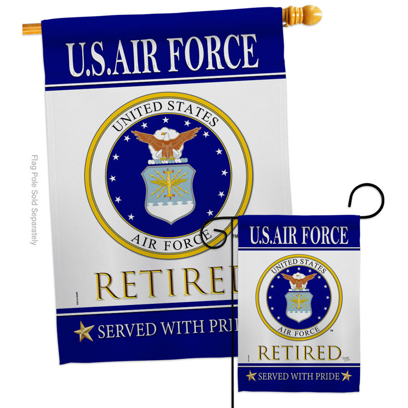 Drapeau de jardin en polyester 40 x 28 po US Air Force