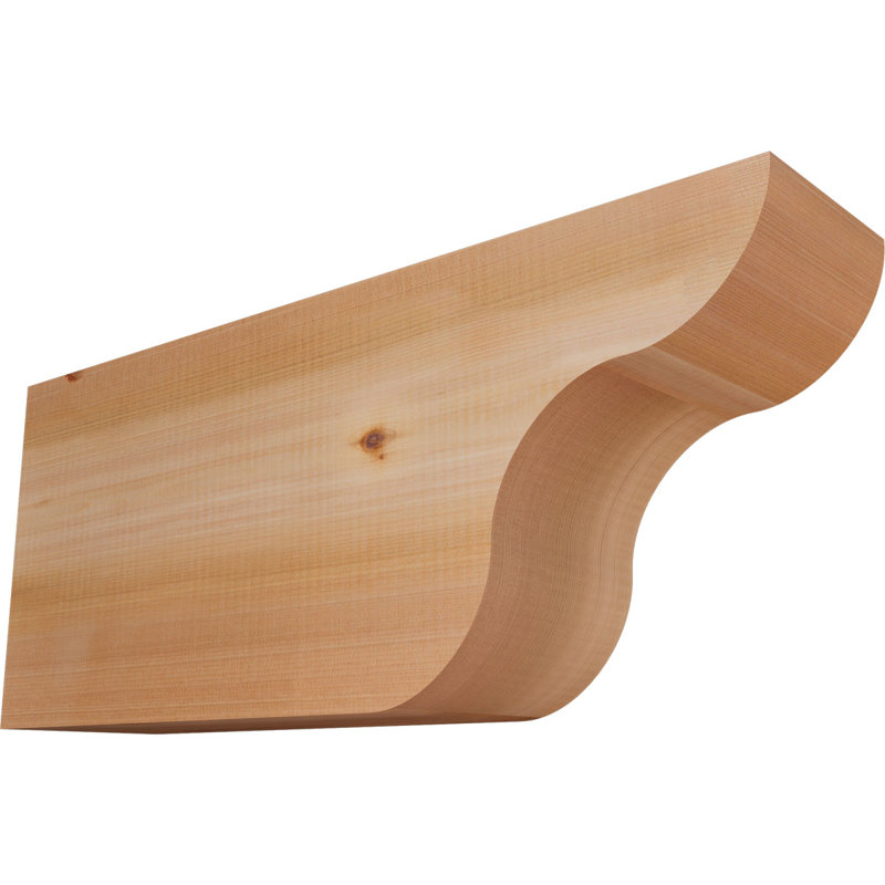 Queue de chevron lisse Carmel, Cèdre rouge de l'Ouest, H 10 po x l 5 1/2 po x L 24 po