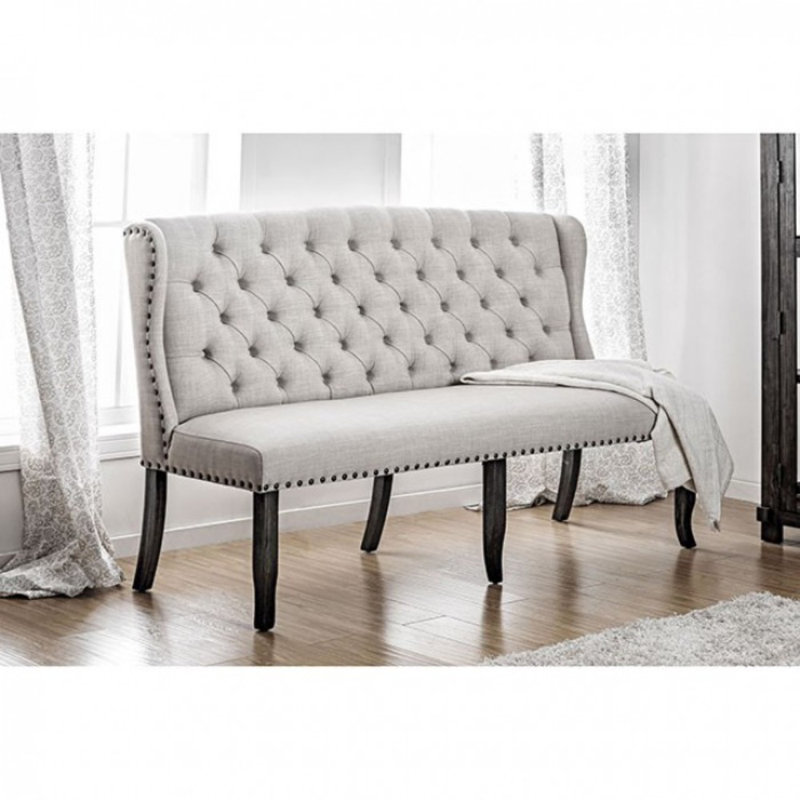 Kirorimal Polyester Blend Upholstered Bench