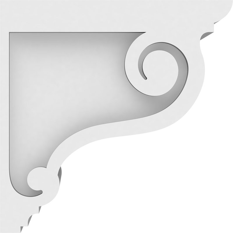 Corbeau standard en PVC de qualité architecturale, H 6 po x l 7 po x P 6 po