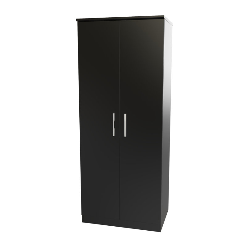 Bhaga Manufactured Wood Wardrobe, Black Matt