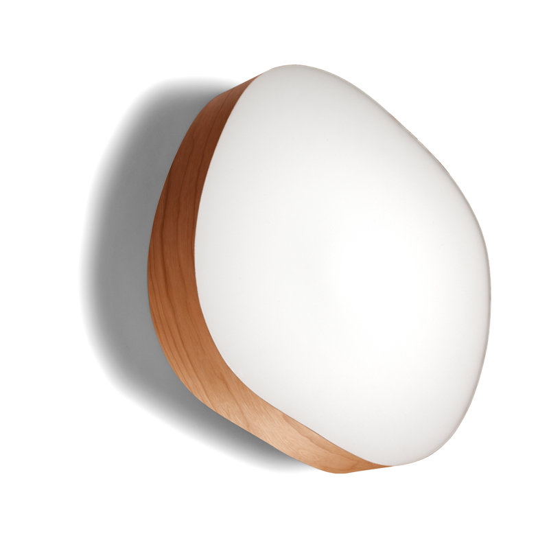Guijarro 1 - Light Flush Mounted Sconce, Natural Cherry, GX53 Base
