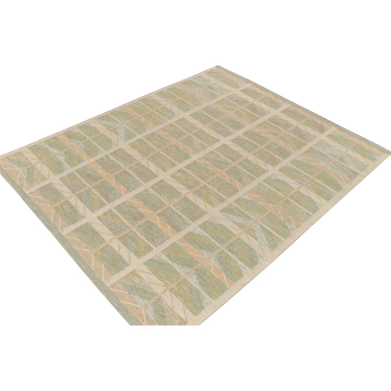 Scandinavian Wool Geometric Area Rug, Rectangle 10' x 14'