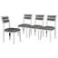 Ensemble de salle à manger 6 pièces, comprenant table de salle à manger, 4 chaises rembourrées et banc