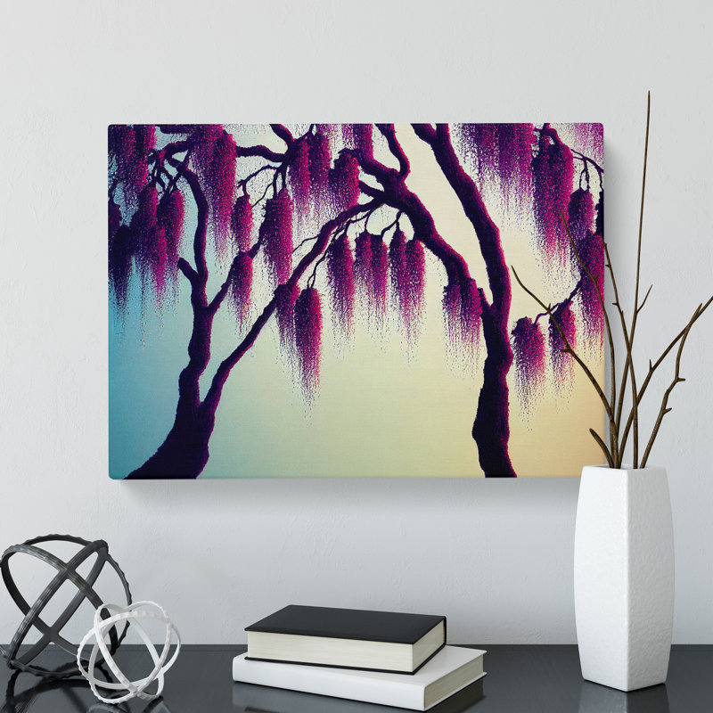 Dashing Weeping Willow Trees - Wrapped Canvas, 40cm H x 60cm W x 3cm D