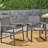 Patio Dining Chair 2, Grey, Aluminum Mesh Seat And Back, Rust- Frame, Contemporary Outlook Outdoor Pair  2  - Grey With Faux Handles Seat/Back Feature-773605010
