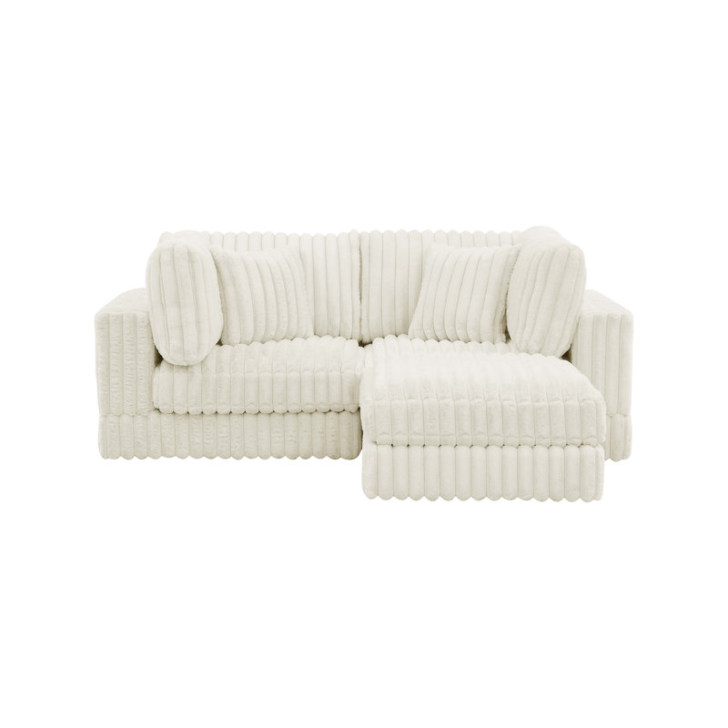 Cloud Haven Modular Sectional, Cream Corduroy