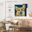 Corgi sur fond bleu-111886731