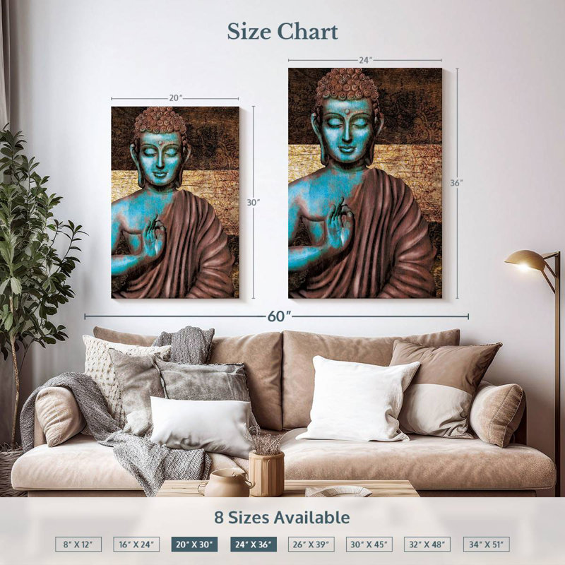Leisha Ancient Sitting Buddha I, 36" H x 24" W