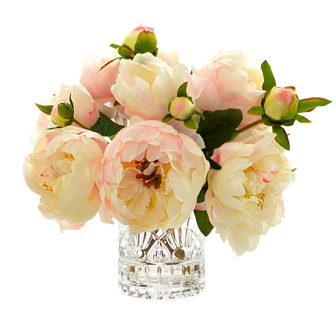 Polysilk Peony Arrangement in Vase Primrue