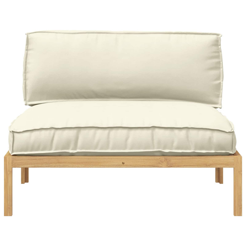  Ensemble de canapé 47,24 x 36,22 x 27,17 po en acacia massif crème, Crème