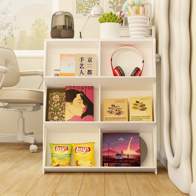 12-Shelf Bookshelf With White Finish