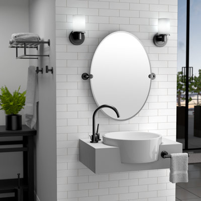 Latitude II Frameless Oval Wall Mirror | Bathroom Vanity Mirror