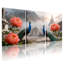Peacock And Peony Flowers With Tibetan Temple Canvas Wrapped Wall Art Set Of 3-699250704